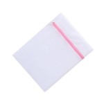 Saculet textil pentru rufe delicate si lenjerie intima, model PD01, 40x50 cm, culoare alb